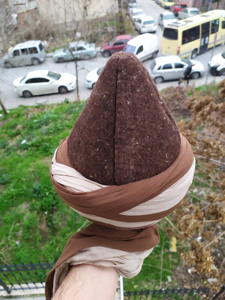 Handmade Genuine Wool Naqshbandi Cap, Cyprus Imamah, Unique Islamic Art, Ceremony Cap, Imam Pagri Islamic Men's Head Wear