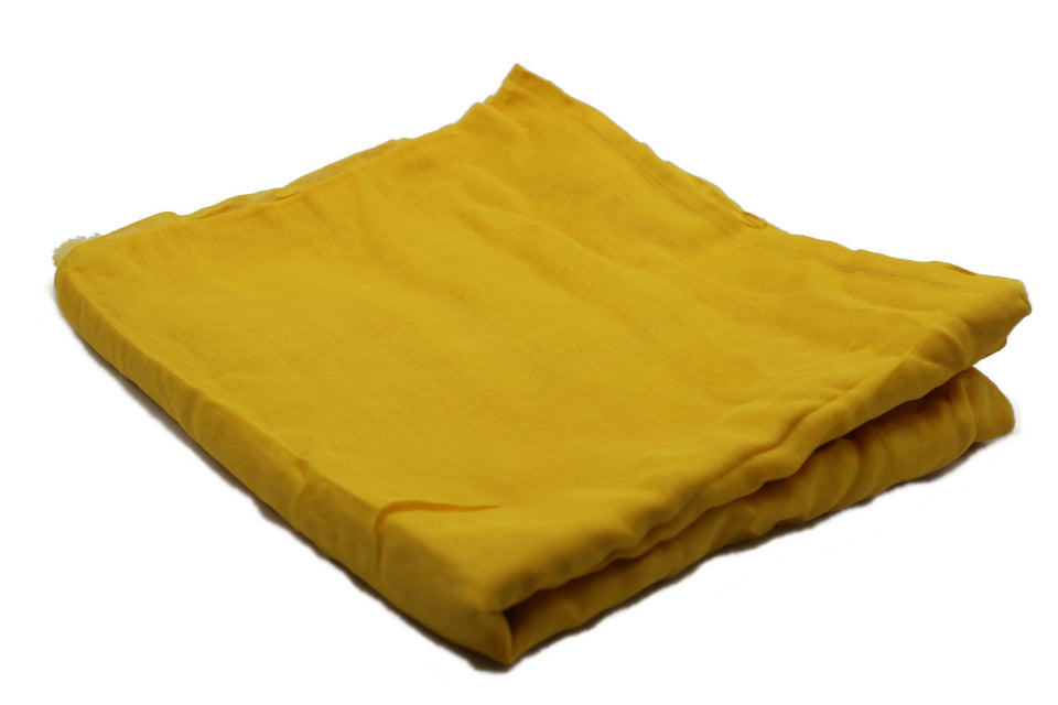 Yellow Pure Cotton Wrapping Fabric for Imamah, Turban for Kufi Cap , Wrapping Cloth for Muslim Cap