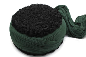 The imamah of Sheykh Shamil, Genuine Lamb Wool Hat of Imam of the Dagestan, Imam Shamil Papakha, Kubanka, Karakul Hat, Green Chechen Hat