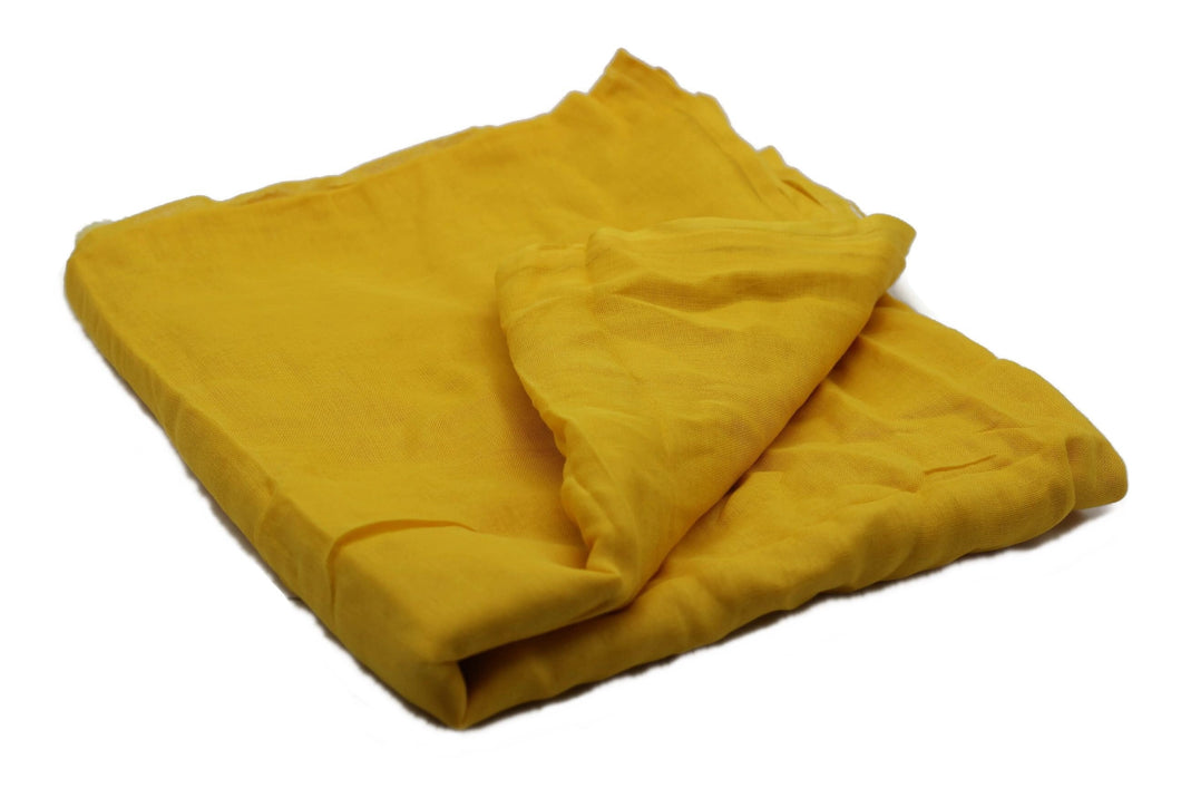 Yellow Pure Cotton Wrapping Fabric for Imamah, Turban for Kufi Cap , Wrapping Cloth for Muslim Cap