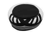 Black and White Imamah Sunnah Hat, Unique Islamic Art, Imam Pagri Islamic Men's Head Wear, Fez Hat, Naqshibandi Taj