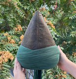 Genuine Wool Naqshbandi Cap Dark Green Wrapped, Haqqani Imamah, Unique Islamic Art, Ijazah Cap, Imam Pagri Islamic Men's Hat